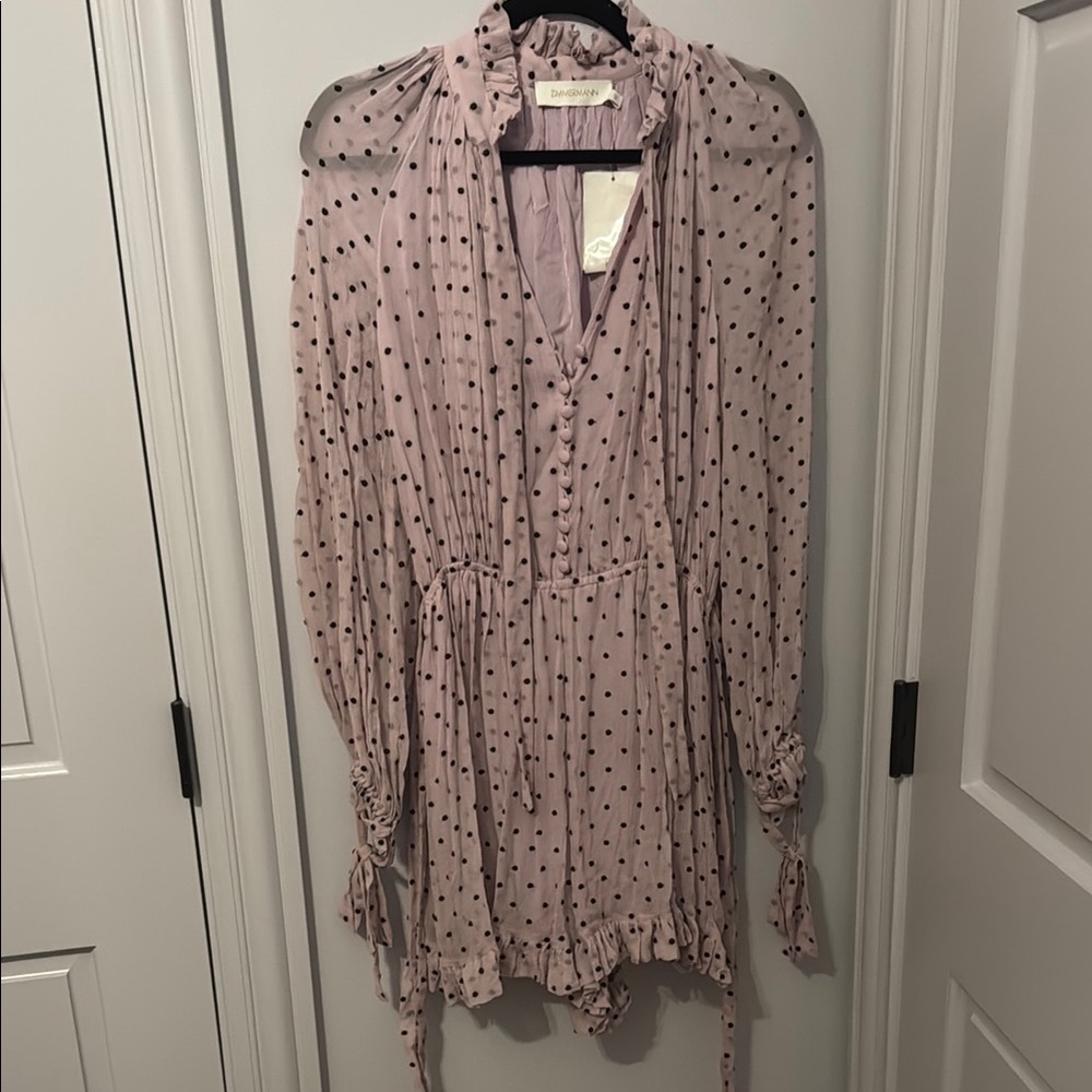 Zimmermans Purple Polka Dot Romper
